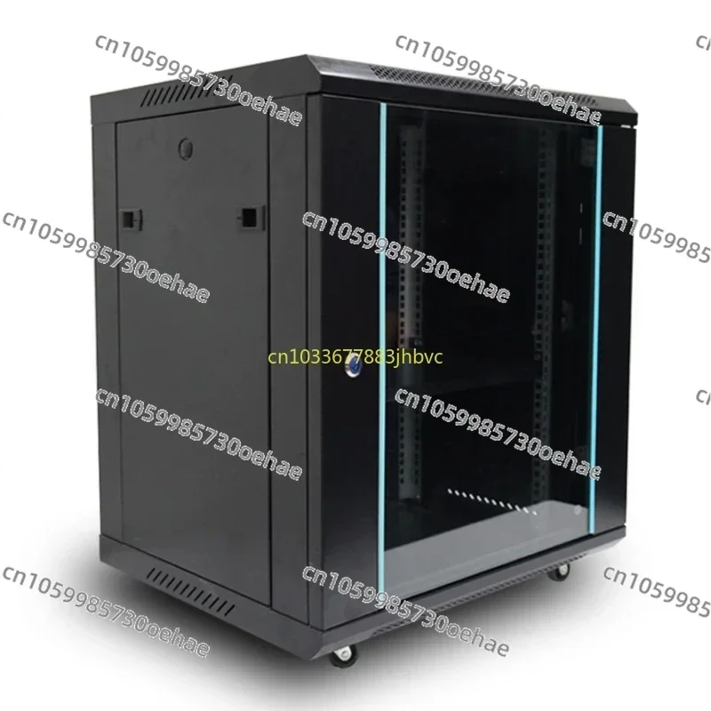12U Server-Rack-Gehäuse, 19-Zoll-Rack, Nas-Server-Glaswandschrank
