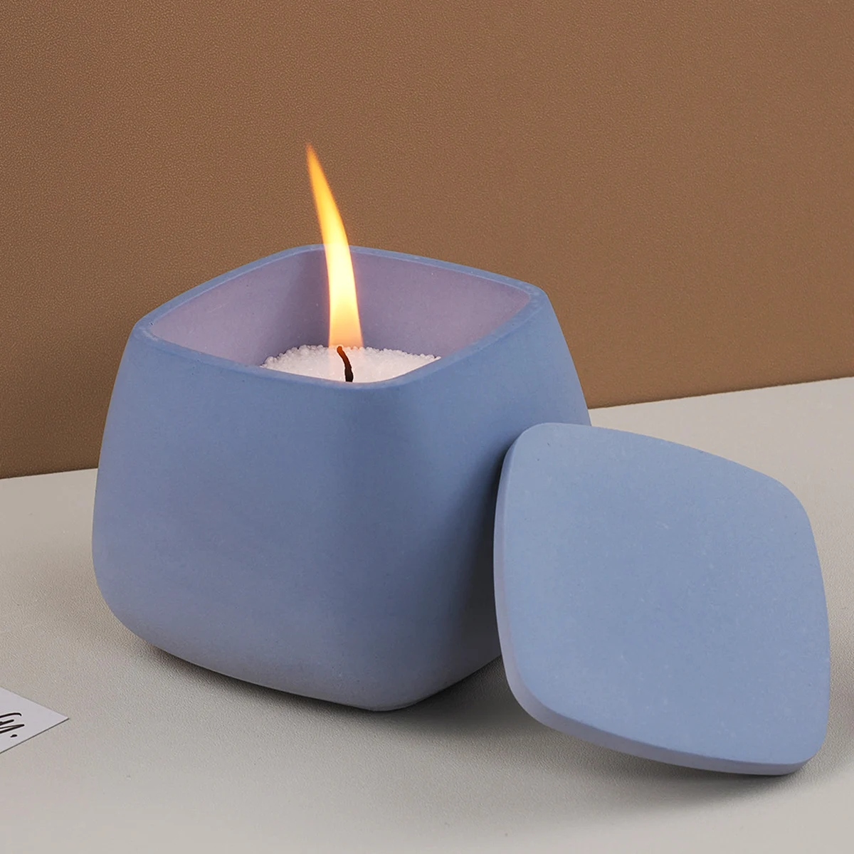 DIY Beton Quadrat Kerze Glas Silikon Form Handgemachte Gips Harz Schmuck Lagerung Box Handwerk Casting Formen Wohnkultur Liefert Image