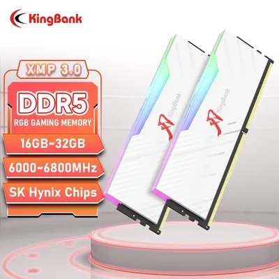 KingBank brand series DDR5 RGB RAM Memory DDR5 RAM PC 16GB 32GB 64GB 6000MHz 6400 MHz RAM for