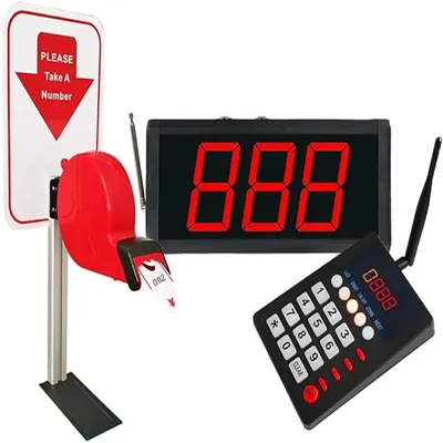 Take A Number Queue Wireless Calling System With Ticket Dispenser Loud Speaker Voice Broadcast 3