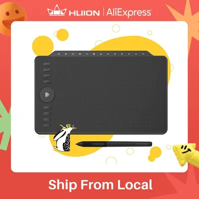 GAOMON Graphic Tablet M1220 12 Inch Drawing Tablet Redail Tilt Support Battery-Free Pen 8 Express