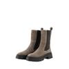 TOM TAILOR Damen Gefütterte Lederstiefel, grau, Uni, Gr. 42