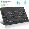 Tastiera Wireless tastiera Bluetooth Mini tastiere russe spagnole ricaricabili senza fili da 10 pollici per iPad IOS Android Windows