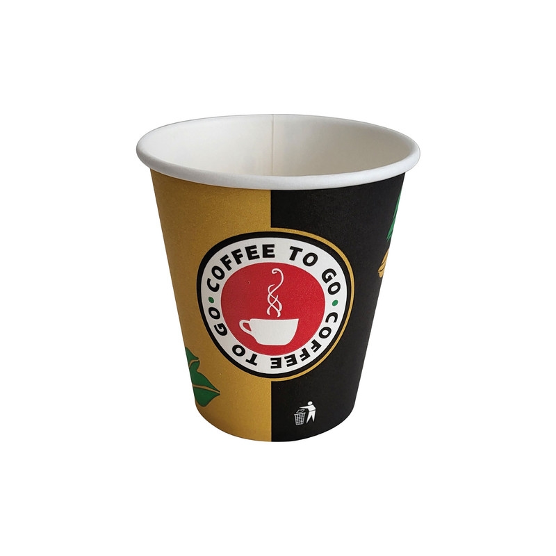 DayBays 10000 Stk. Kaffeebecher 7oz/175ml Ø6cm " Coffee To Go Becher " Pappe mit PE-beschichtet Image