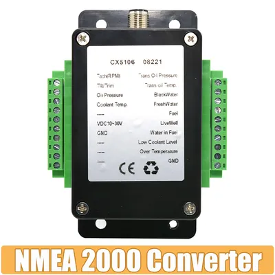 NMEA 2000 Converter Box Converter Sensor Signal To Sensor 5Pin NMEA2000 Connector Adapter Converter