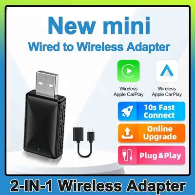 NEW Wireless CarPlay Android Auto Wireless Adapter Smart Mini Box Plug And Play WiFi Fast Connect Universal For Toyota
