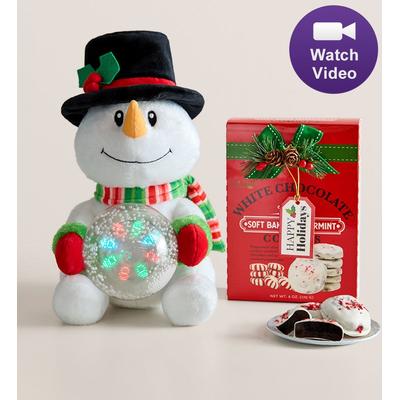 1-800-Flowers Seasonal Gift Delivery Animated Snowman Plush W/ Chocolate