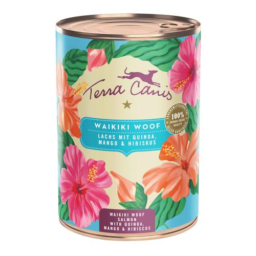 6x400g Terra Canis Menü Floralis Waikiki Woof: Lachs Hundefutter nass