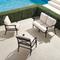 Carlisle 3-pc. Loveseat Set in Onyx Aluminum - Standard, Coral/Red - Frontgate