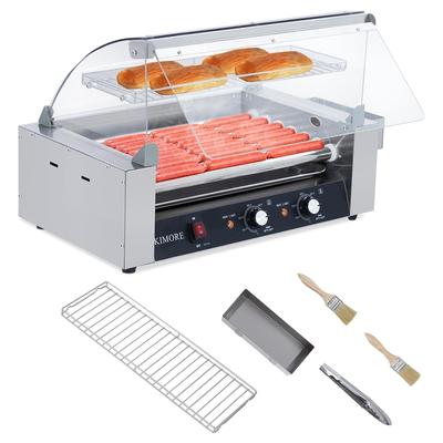 Hot Dog Roller Grill Machine with Dual Temperature Control