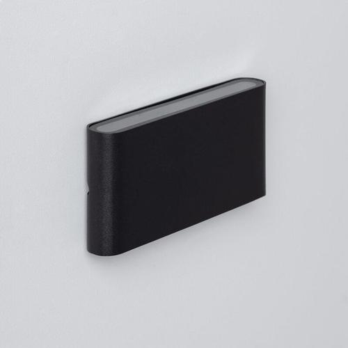 LED-Wandleuchte Aussen 12W Aluminium Rechteckig Doppelseitige Beleuchtung Luming Schwarz 2700K