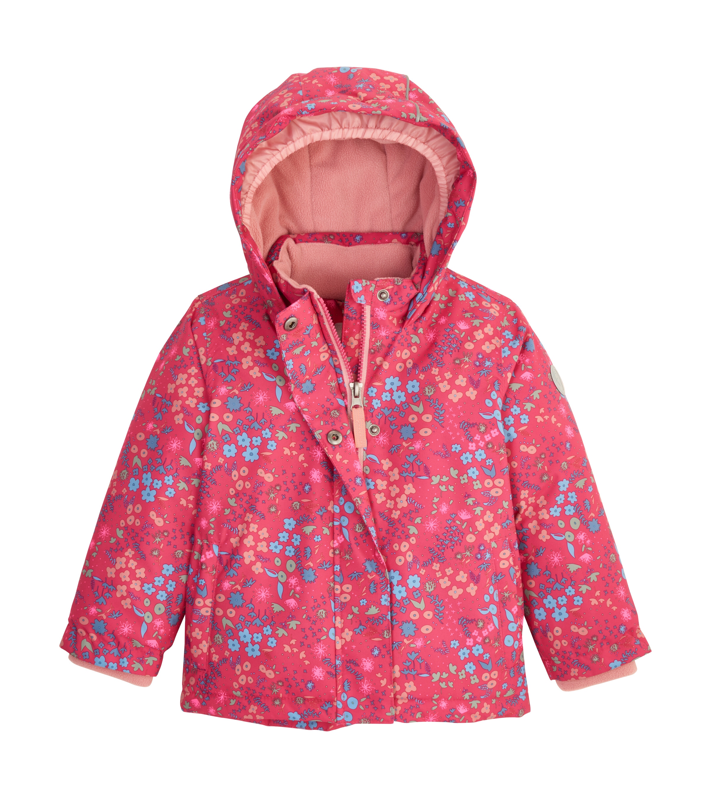 Funktionsjacke "FIOW 13 MNS JCKT", Kinder, Gr. 98/104, pink (fuchsia), Oberstoff: 100% Polyester, Futter: 100% Polyester, Füllung: 100% Polyester, FIRST INSTINCT BY KILLTEC, Jacken, Wasserdichte Funktionsjacke mit verlängerbaren Ärmeln und Fleece. Image