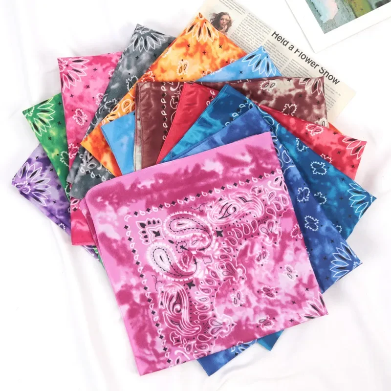 Hip Hop Bandana Quadratischer Schal Schals Nahtloses Haarband Quadratischer Schal Design Headwea Radfahren Outdoor Tie Dye Paisley Stirnband