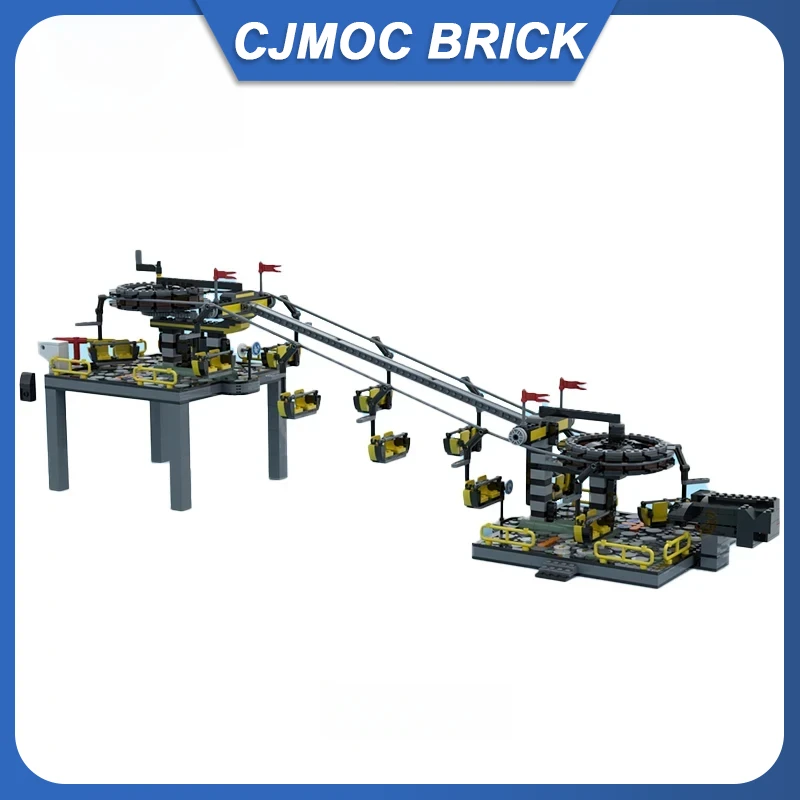 Moc baustein sessellift gbc kinder geschenk spielzeug bildungs modell wissenschaft pädagogisches geschenk kreativer baustein Image