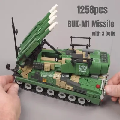 1258 stücke moc militärische BUK-M1 raketen fahrzeug bausteine modell ziegel russo-ukrainisches kriegs spielzeug geburtstags geschenke jungen weihnachten Image