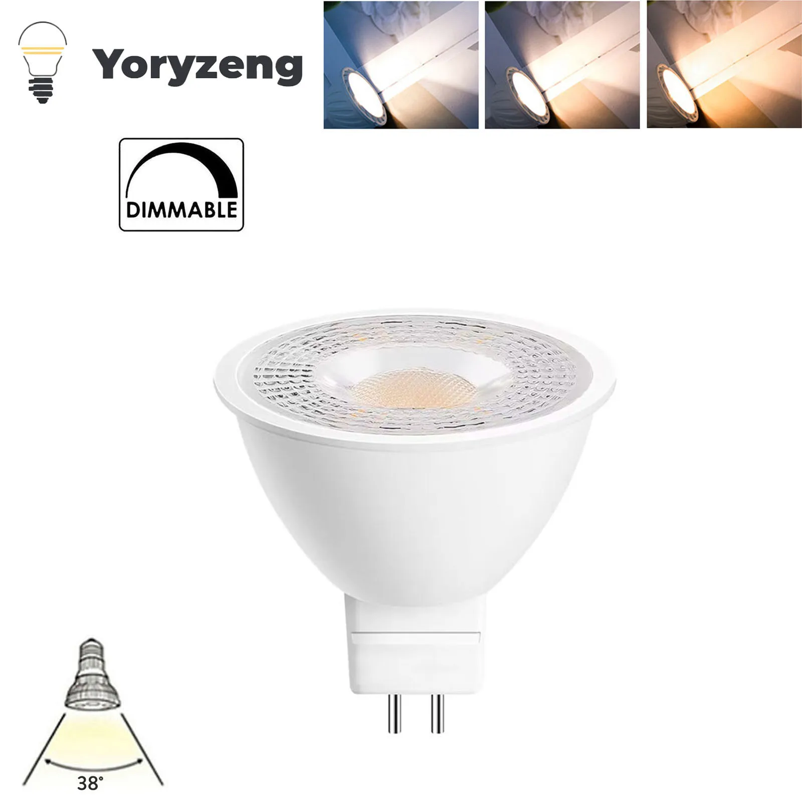 Dimmbare 7W MR16 LED Strahler Lampen 38 Grad Abstrahlwinkel 110V 220V 12V 24V kalt Warm Weiß Für Spot Lichter Tracking Lichter DIY