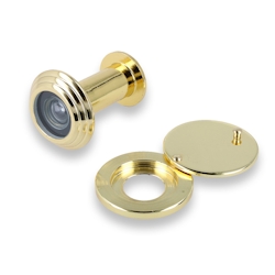 MS Beschläge Feuerschutz-Türspion Gold Optik Türgucker ø14mm Türblick Türstärke 35-55mm Image