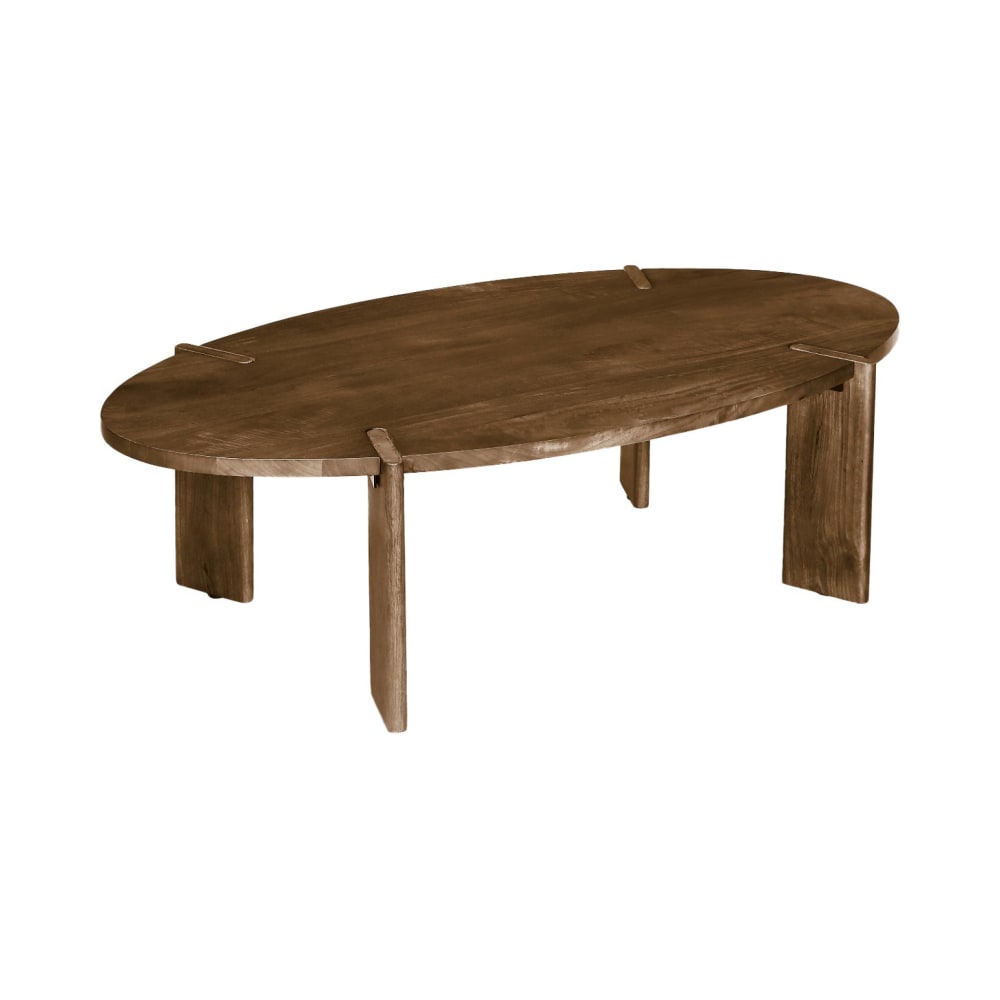 Table basse ovale en bois de manguier massif 120 cm