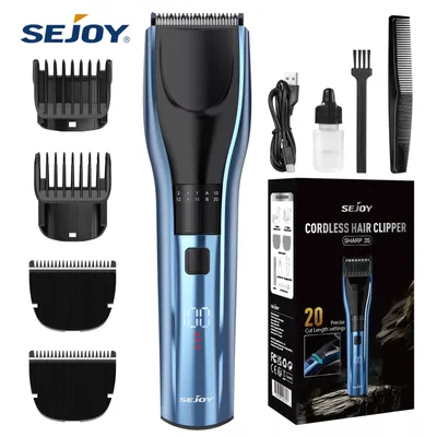 SEJOY Cordless Professional Hair Clippers Shaving Machine Men Trimmer Kit Men Cutting Machine