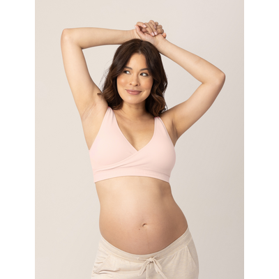 Sublime® Adjustable Crossover Nursing & Lounge Bra | Soft Pink