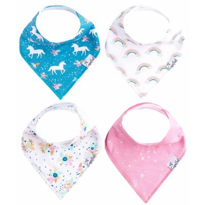 Copper Pearl Baby Bandana Bibs, 4 Pack - Whimsy