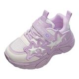 Gubotare Girls Athletic Shoes Toddler Baby Girl Shoes Kids Breathable Sneakers Tennis Shoes Slip on Shoes (Purple 32)