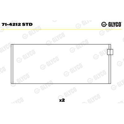 GLYCO Pleuellager Universal für IVECO 1901615 1901614 1901617 71-4212 STD Image