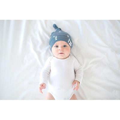 Copper Pearl Newborn Top Knot Hat - North