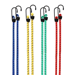 Deuba 8x Spanngummi Set Metallhaken 4 Größen 40-100 cm Gepäckspanner Image