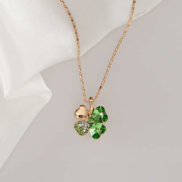 Kette "Glücksklee" im Samtbeutel Image