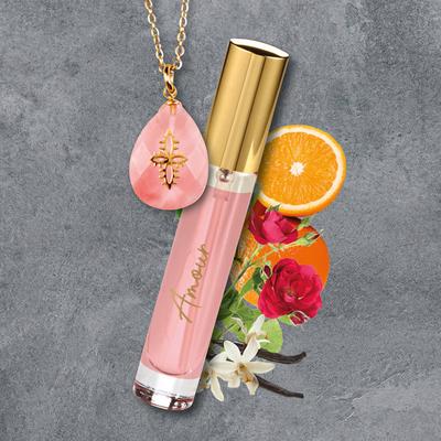 Geschenkset Parfum "Amour" + Kette "Pink Quarz" 2er-Set Image