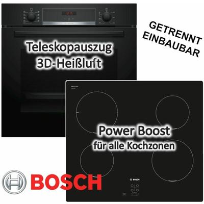 Bosch - herdset Backofen Teleskopauszug mit Induktionskochfeld - autark, 60 cm neu