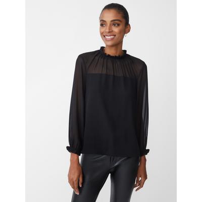 J.McLaughlin Women's Clelia Blouse Black, Size Large