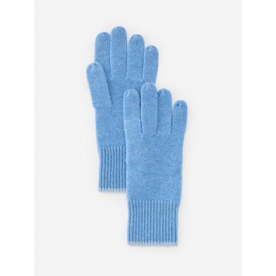 J.McLaughlin Women's Banff Cashmere Gloves Medium Blue/Light Heather Blue