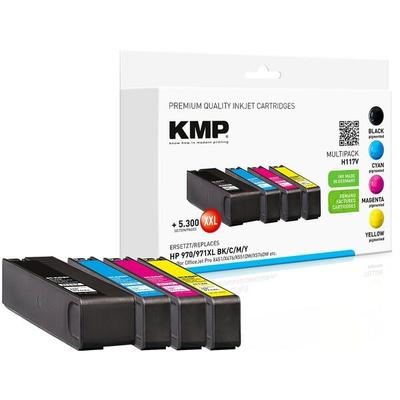 KMP Tintenpatronen-Set ersetzt HP 970XL / 971XL schwarz