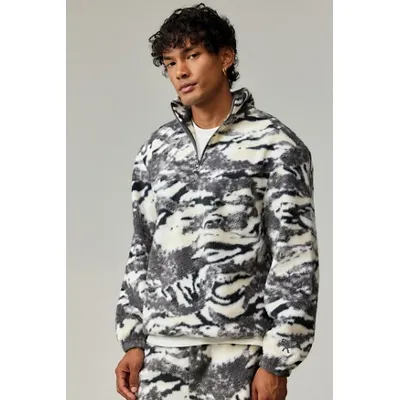 Ayker Abstract Camo Fleece 2XS at Urban Outfitters