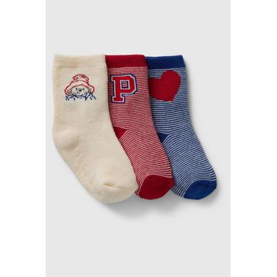 Gap Red Paddington Organic Cotton Crew Socks (3-Pack) (Newborn-24mths) - Red