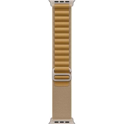 APPLE Smartwatch-Armband "Alpine Loop", braun (mandel, titan), 13-16cm, Apple Watch Modelle 49mm / Small, Uhrenarmbänder