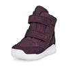 Snowboots ECCO "Winterstiefel URBAN MINI", Kinder, Gr. 29, lila (beere), Veloursleder, Textil, sportlich, Schuhe, Winterboots, Klettstiefel, Winterstiefel mit Klettriemchen, GORE-TEX