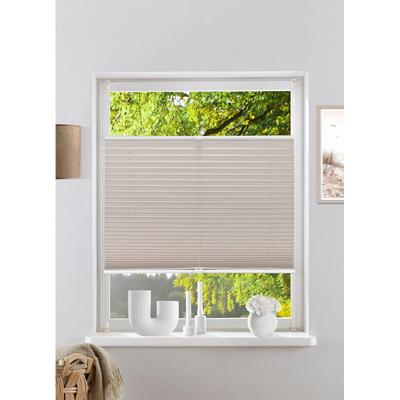 Plissee MY HOME "WILLA" Gr. 9, beige (leinenoptik), B:110cm H:130cm, Obermaterial: 100% Polyester, Plissees, NEUHEIT in Leinenoptik, Topseller Image