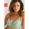 Bügel-BH LASCANA, Damen, Gr. 90, Cup E, bunt (mint, gelb), Spitze, Obermaterial: 60% Polyamid, 20% Elasthan, 20% Polyester, sexy, BHs, mit transparenter Stickerei-Spitze, Dessous