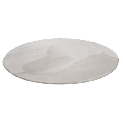 Hochflor-Teppich WECON HOME BASICS "Anna" Gr. 10, grau (hellgrau), H:25mm Ø:150cm, Kunstfaser, Teppiche, Wohnzimmer, Schlafzimmer, Felloptik, sehr weich und flauschig, Uni Image