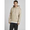 Kapuzensweatshirt JACK & JONES "STAR BASIC SWEAT HOOD", Herren, Gr. M, beige, angeraute Sweatware, Obermaterial: 70% Baumwolle, 30% Polyester, unifarben, modisch, bequem, Rundhals, Langarm, Sweatshirts