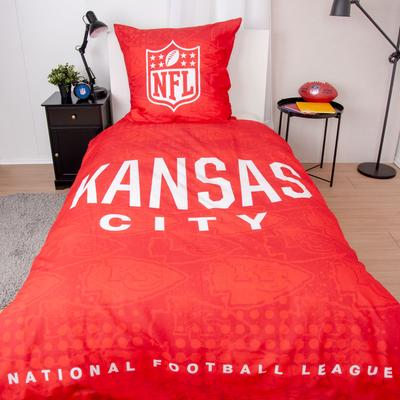 Bettwäsche NFL "NFL Chiefs", bunt, B/L: 135cm x 200cm, , Renforcé, B/L: 80cm x 80cm, Renforcu00e9, Obermaterial: 100% Baumwolle, Bettwäsche, Wendemotiv Image