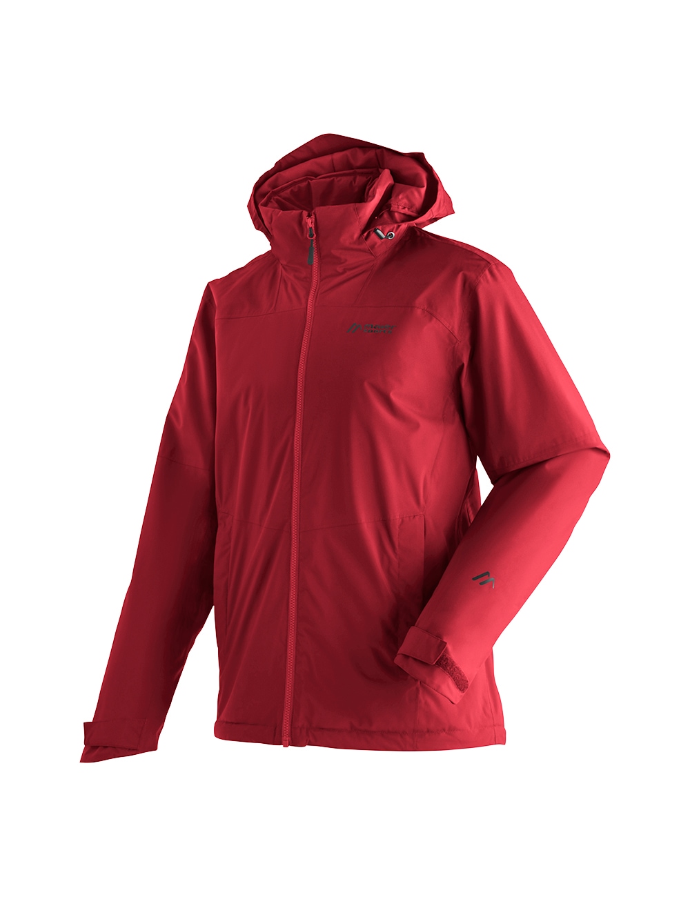Regenjacke MAIER SPORTS "Metor Therm Rec M", Herren, Gr. 54, rot, 100% Polyester, Rundhals, Jacken Regenjacke, warme Herren Jacke mit Kapuze, Winterjacke wasserdicht atmungsaktiv