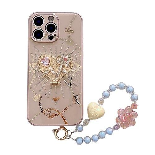 téléphone Coque Pour iPhone 16 15 14 Pro Max Plus 13 12 Pro Max Coque Arrière avec Support Avec Dragonne Antichoc Rétro TPU PC