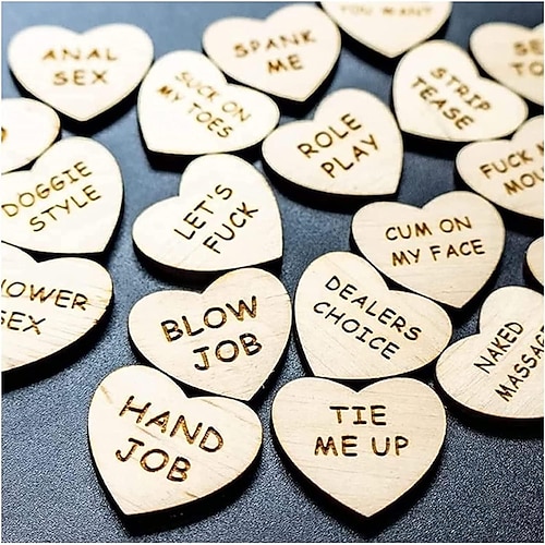 20 Stück lustige Token Sex Date Night Aktivitätstoken lustige hölzerne Paar Date Night Aktivitätstoken romantische lustige Sextoken Geschenk Valentinstag Ideen Geschenke für Paare Image