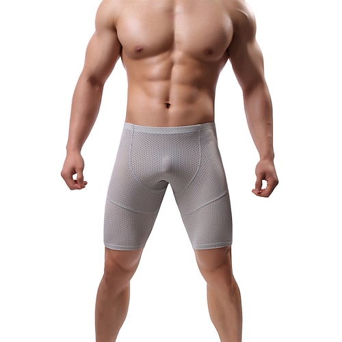 Herren Laufshorts Grundschicht Netz Unterteile Sportlich Athleisure Sommer Eis-Seide Schnelltrocknend Weich Feuchtigkeitsableitend Atmungsaktiv Fitnesstraining Joggen Übung Sportbekleidung Image