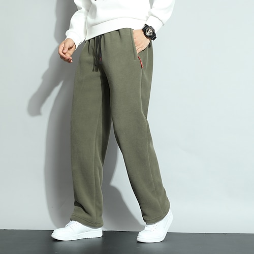 Herren Sportliche Hosen Jogginghose Trainingshose Hose Hosen Tasche Kordelzug Elastische Taille Glatt Komfort Sports Outdoor Täglich Modisch Brautkleider schlicht Armeegrün Schwarz Mikro-elastisch Image