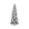 Albero di natale innevato, carson slim, 240CM, bianco, natale, alberi di natale